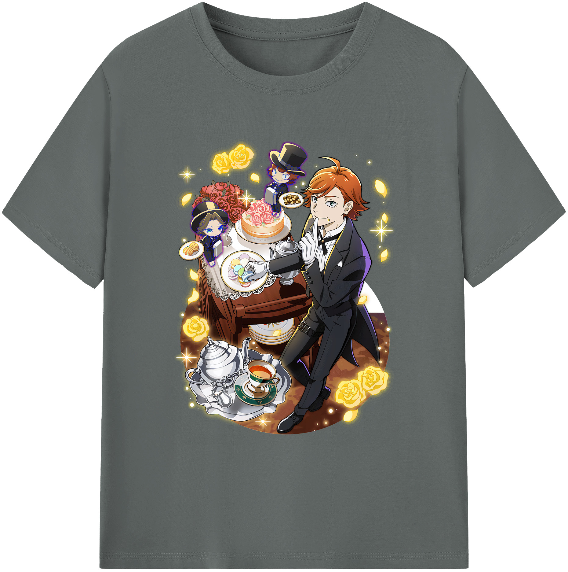 （画像用） 文豪ストレイドッグス Bungo Stray Dogs 綿100％ メンズ半袖Tシャツ｜肌触りやわらか＆通気性